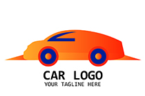 orange cartoonish car logo