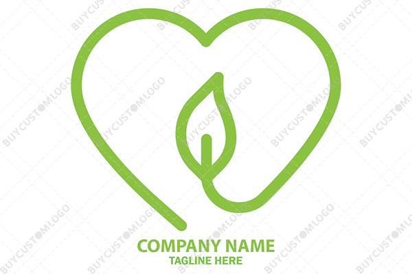 flame leaf heart logo