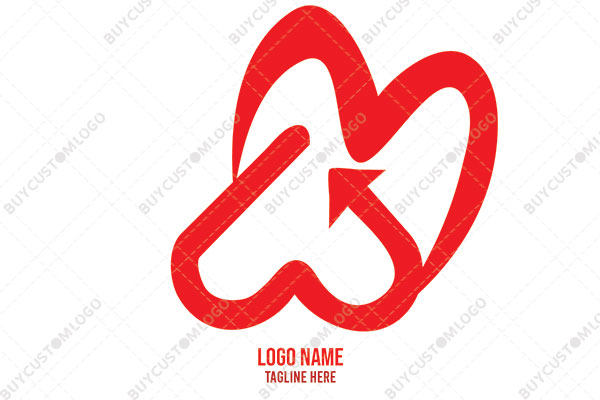 letters m an w heart logo