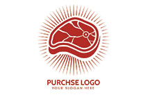 Abstract of a Raw Piece of Meat Logo