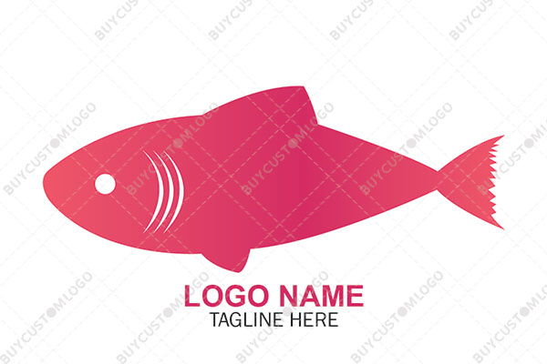 pink fish silhouette logo