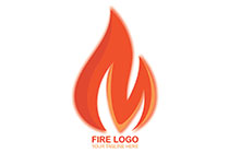letter m flame orange logo