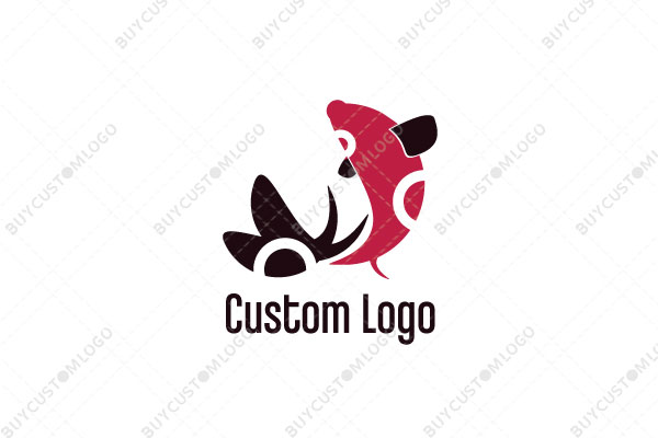 dolphin and manta ray fish logo