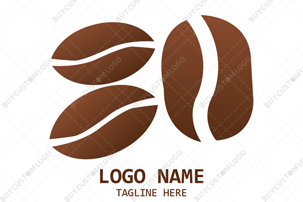 dark coffee beans logo