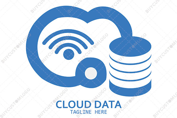 signals, cloud and abstract server logo