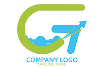 letter c and v eco logo