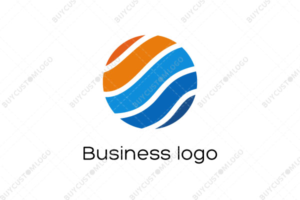 wavy broad lines ball logo