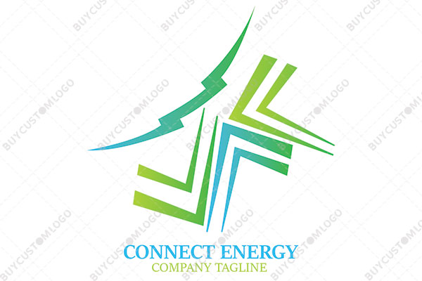 tick marks and bolt logo