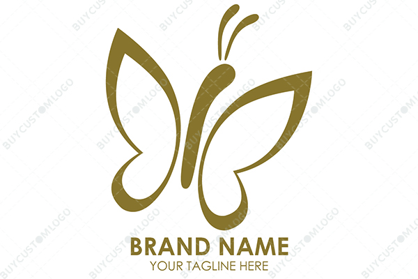 the mud butterfly sketch logo