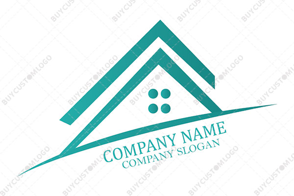 hut on a slope minimal logo