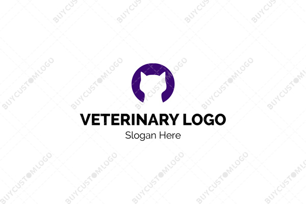 cat face in a seal logo