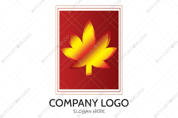 maple leaf weed gradient logo