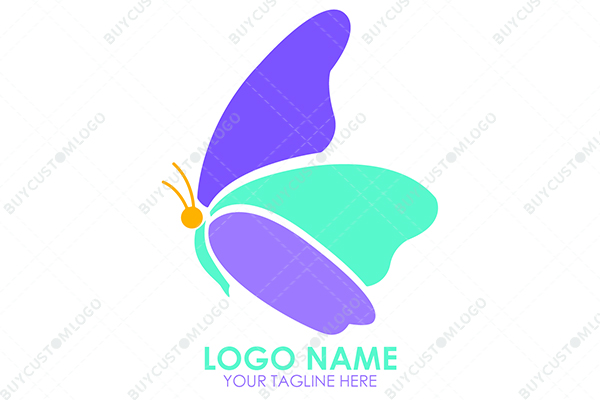 bright flower butterfly logo