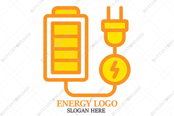 battery with bolt and plug logo