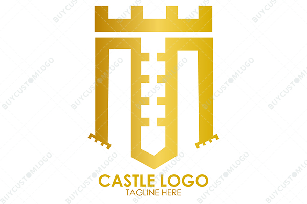 pillars crown shield golden logo