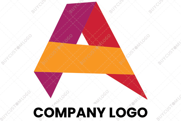 purple, red and yellow abstract letter a logo