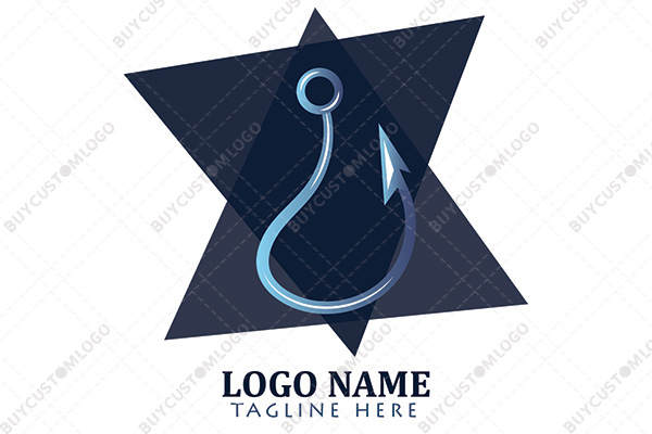 abstract hook with triangle star logo