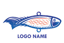 viscous blue small fish logo