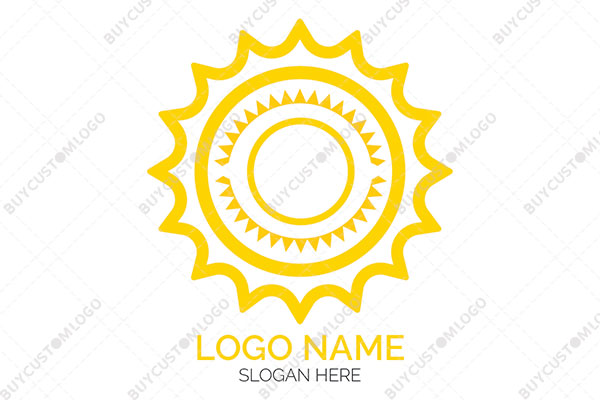 multiple lines abstract sun logo