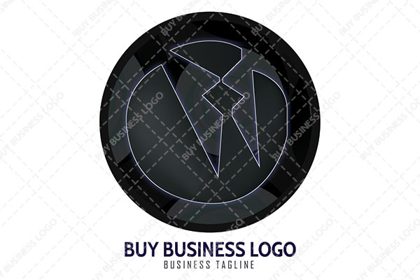 Black Circle Abstract within it a Formal Men’s Suit Logo