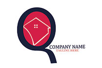 q letter kite house logo