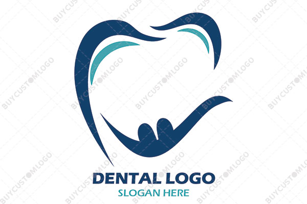 naughty tooth looking down logo