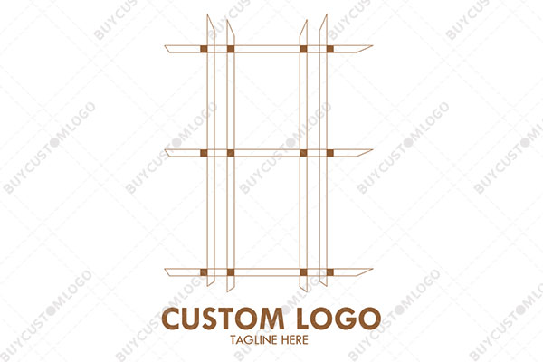 squares and lines abstract grid logo