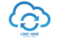cloud and circling arrows logo