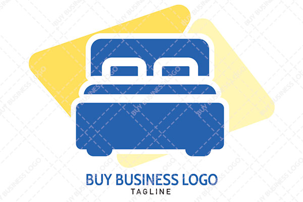 Abstract of a Double or Master Size Bed Logo