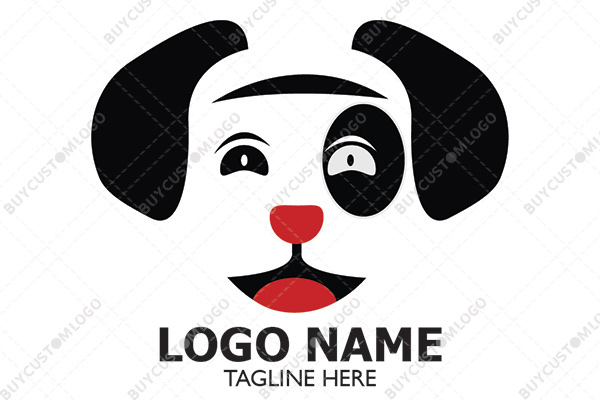 naughty and happy dog logo