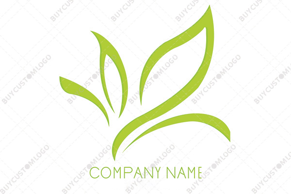 sketched stems and leaves logo