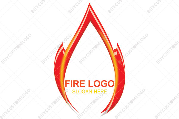 sketched abstract fire logo