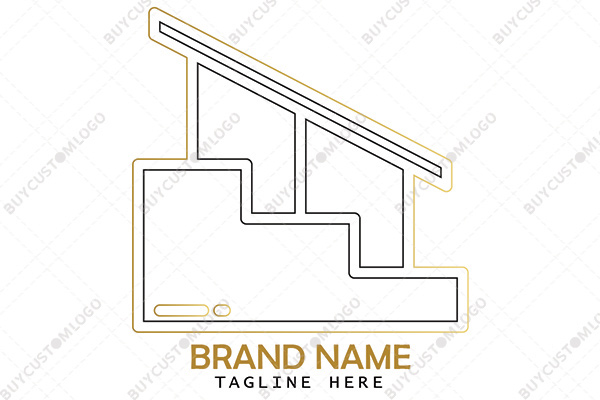 stairs with balustrade and bannister logo