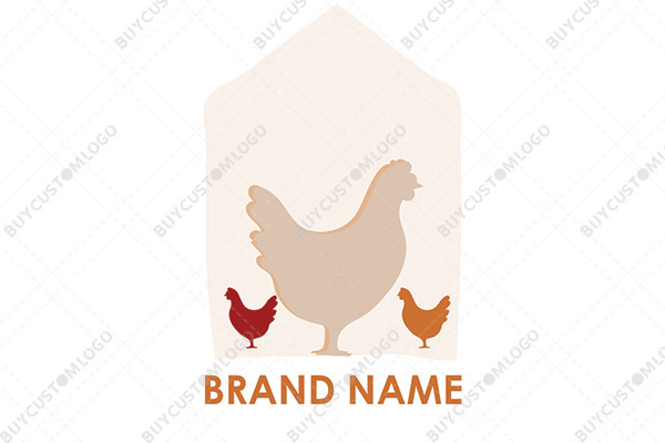 hens in a hut logo