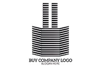 black and white stripes abstract industrial building logo