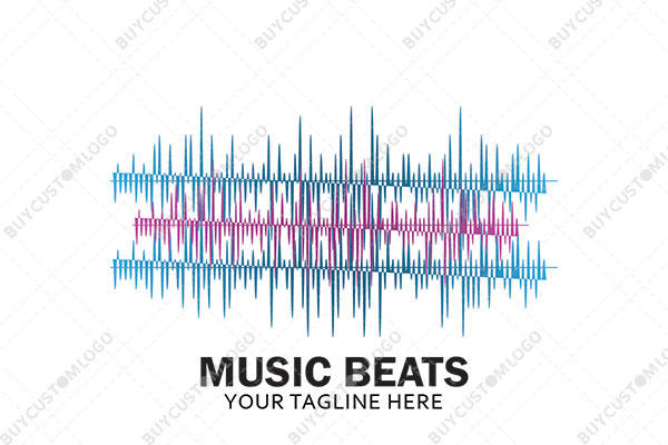 blue and indigo graphic equalization logo