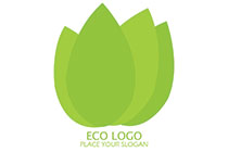 leaves flower organic logo