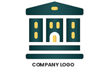modern heritage building mascot logo