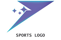 direction arrow and sparkles logo