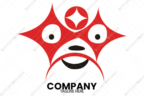 young superhero mascot logo