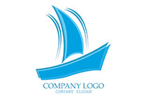 candle themed sailboat logo