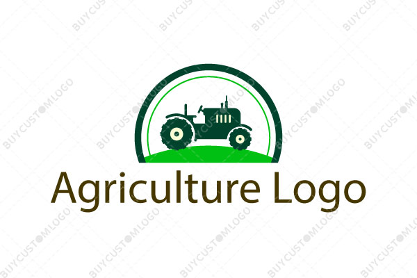 crazy tractor mascot logo