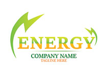 ENERGY typography with bolts logo