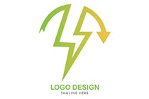 green and yellow arrow line bolt logo