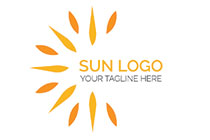 fiery sun rays logo