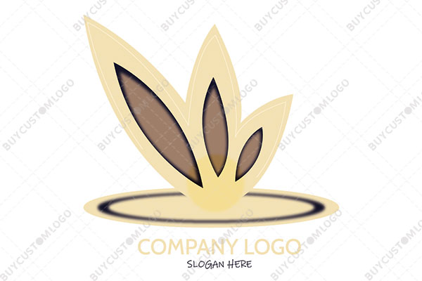 leaves on an abstract ground logo