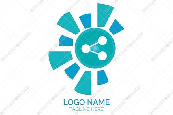 sharing icon sun logo