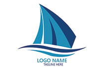 pyramid style sailing boat logo