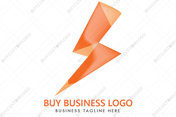 the orange bolt minimalistic logo