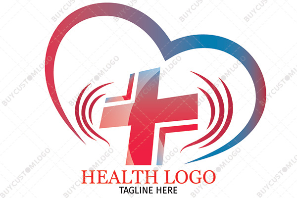 modified red cross and heart logo